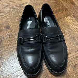 Aquaitalia black leather loafers